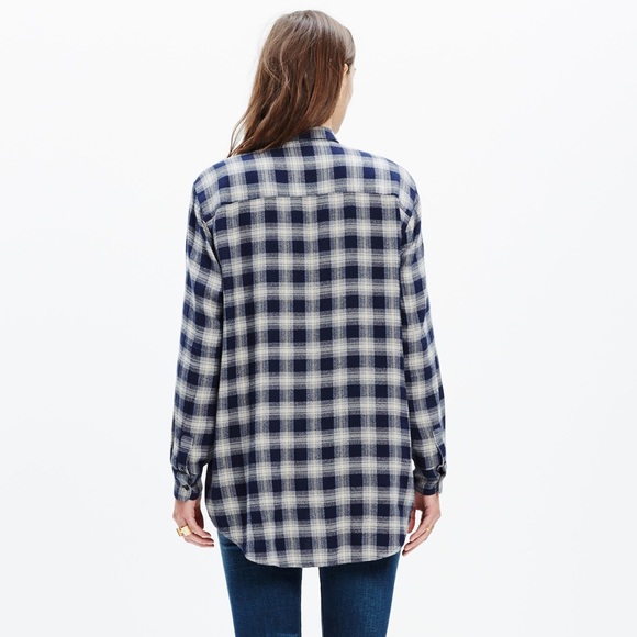 Madewell oversized boy shirt in Andover plaid - Picture 3 of 6